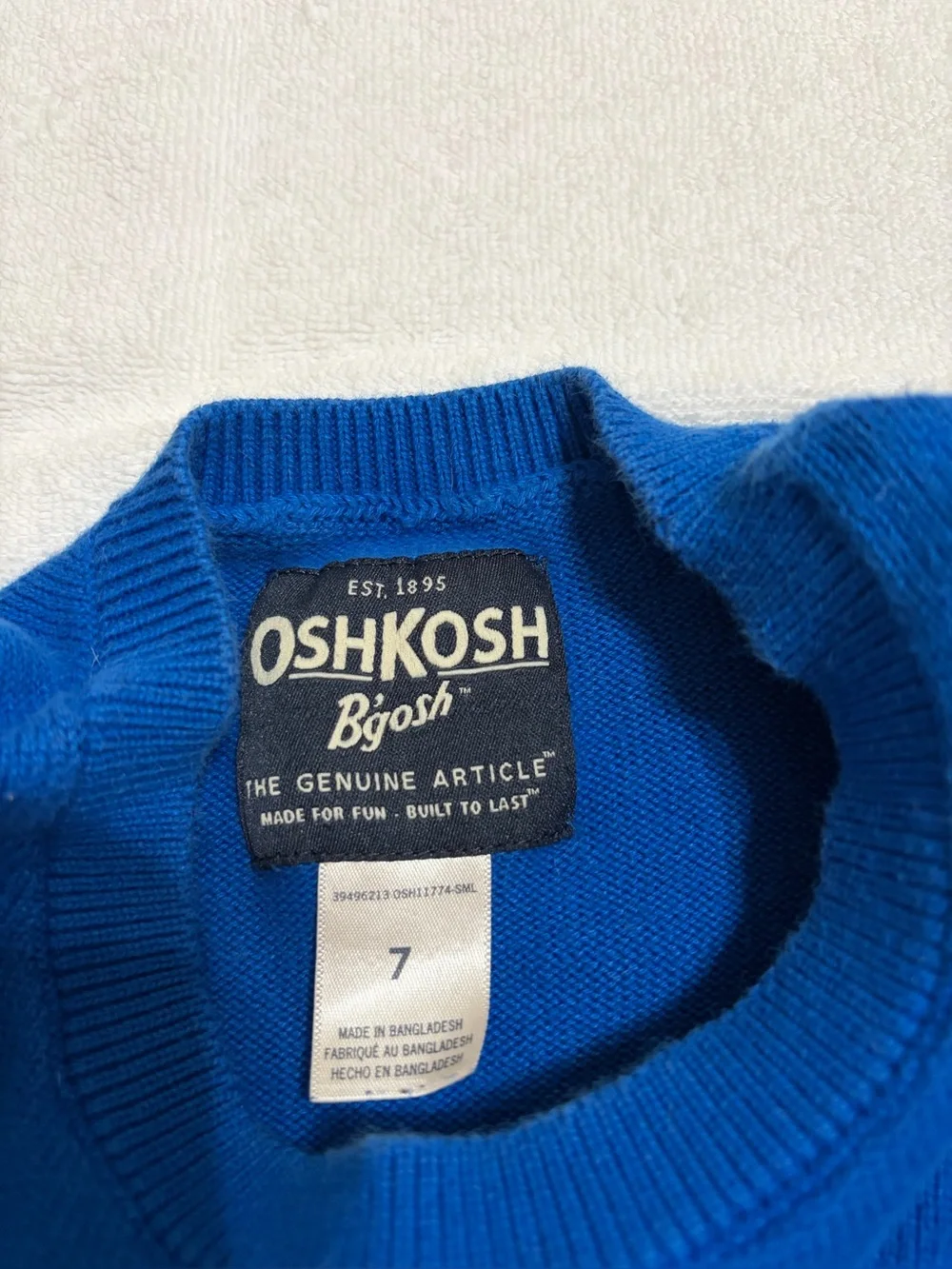 OshKosh B'gosh Boys Blue Polar Bear Crewneck Sweater(32)